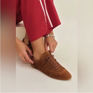 SOLD! Reformation Terra Suede Low Top Lace Up Sneakers